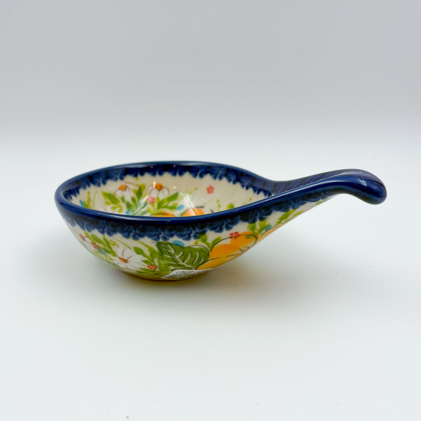 Spoon Stand.  Handmade Polish pottery.  UNIKAT Orange Poppy