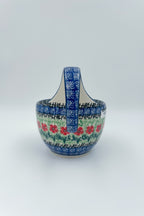 Maraschino loop-handle bowl, front view showing tall handle