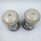 5” Salt and Pepper Shakers.  Handmade Polish pottery.  UNIKAT Strawberry Fields
