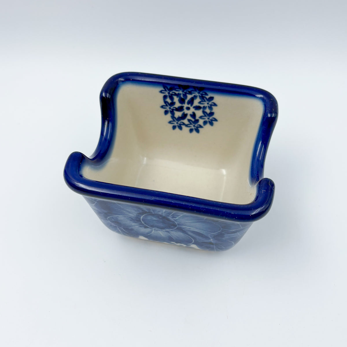 3" Sugar Packet Holder. UNIKAT Divine Cobalt Design
