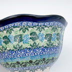 6" Scalloped Bowl.  UNIKAT Spring Floral Garland