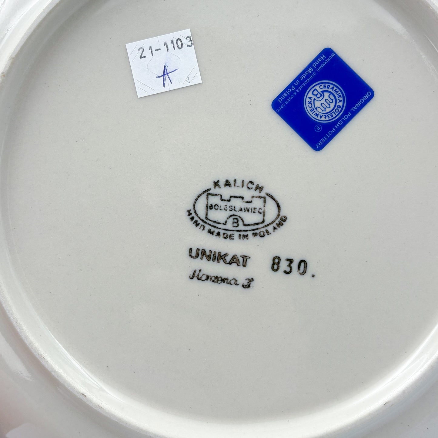 10.2” Plate.  Hand crafted Polish pottery stoneware: UNIKAT Gnome Village