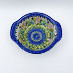 6" Baker with handles. Handmade in Poland.  UNIKAT Danda Bird Design