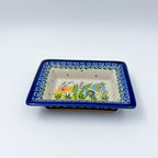 5" Bowl/Petite Soap Dish.  Handmade Polish pottery.  UNIKAT Wild Garden Design