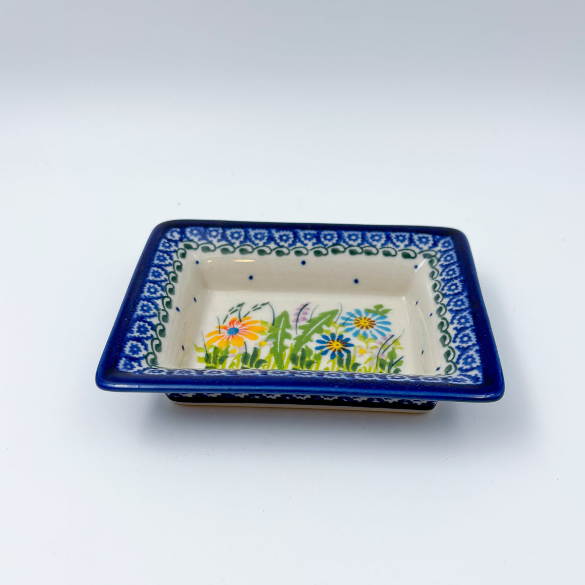 5" Bowl/Petite Soap Dish.  Handmade Polish pottery.  UNIKAT Wild Garden Design