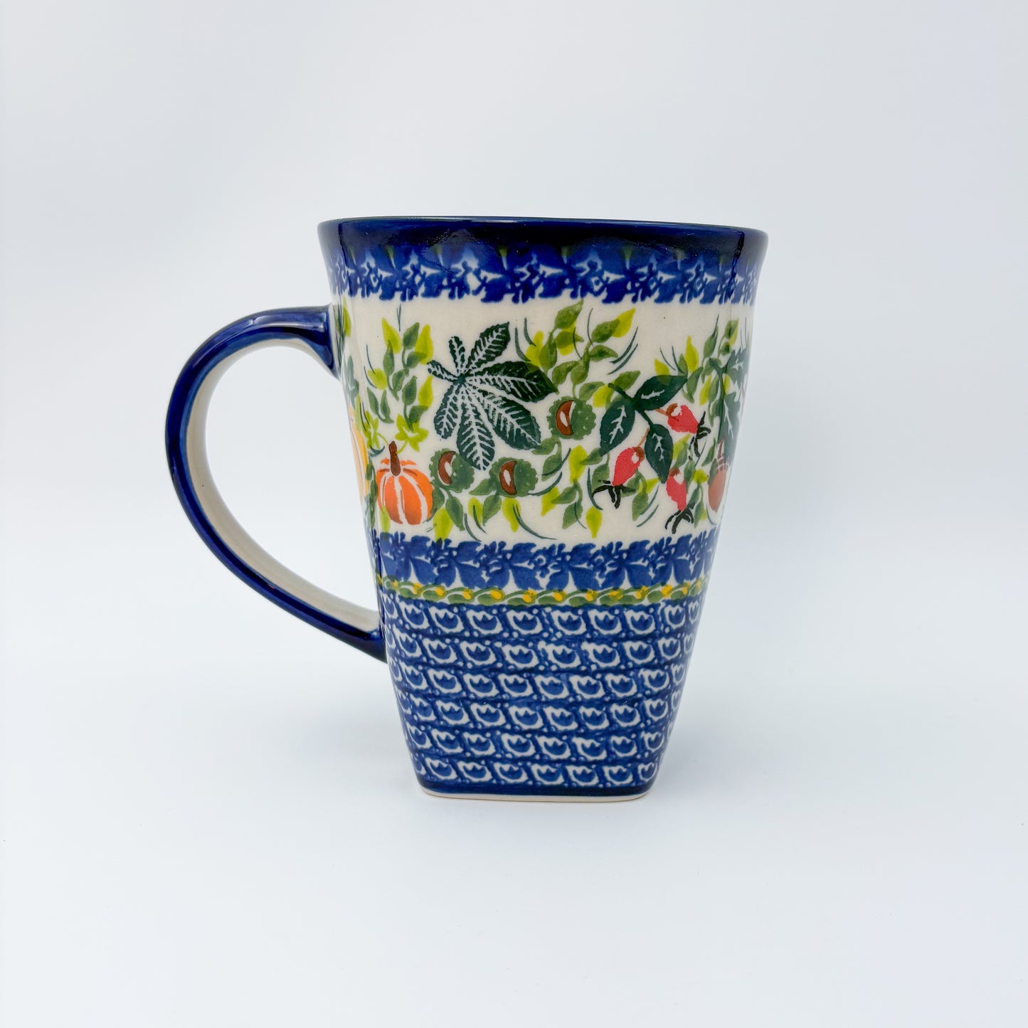 Mug XL 18oz. Handcrafted Polish pottery stoneware:  UNIKAT Harvest Fields