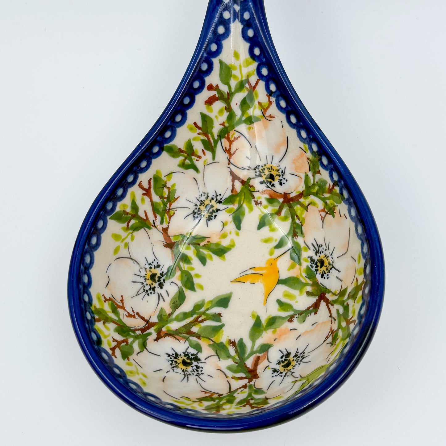 Spoon Stand.  Handmade Polish pottery.  UNIKAT Alpine Poppy