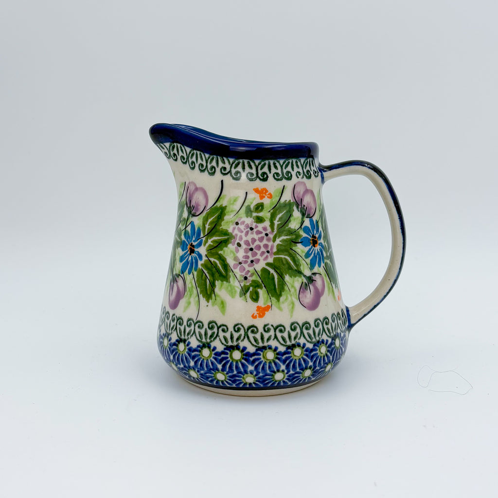 8 oz Pitcher/Creamer.  UNIKAT Floral Garden Design