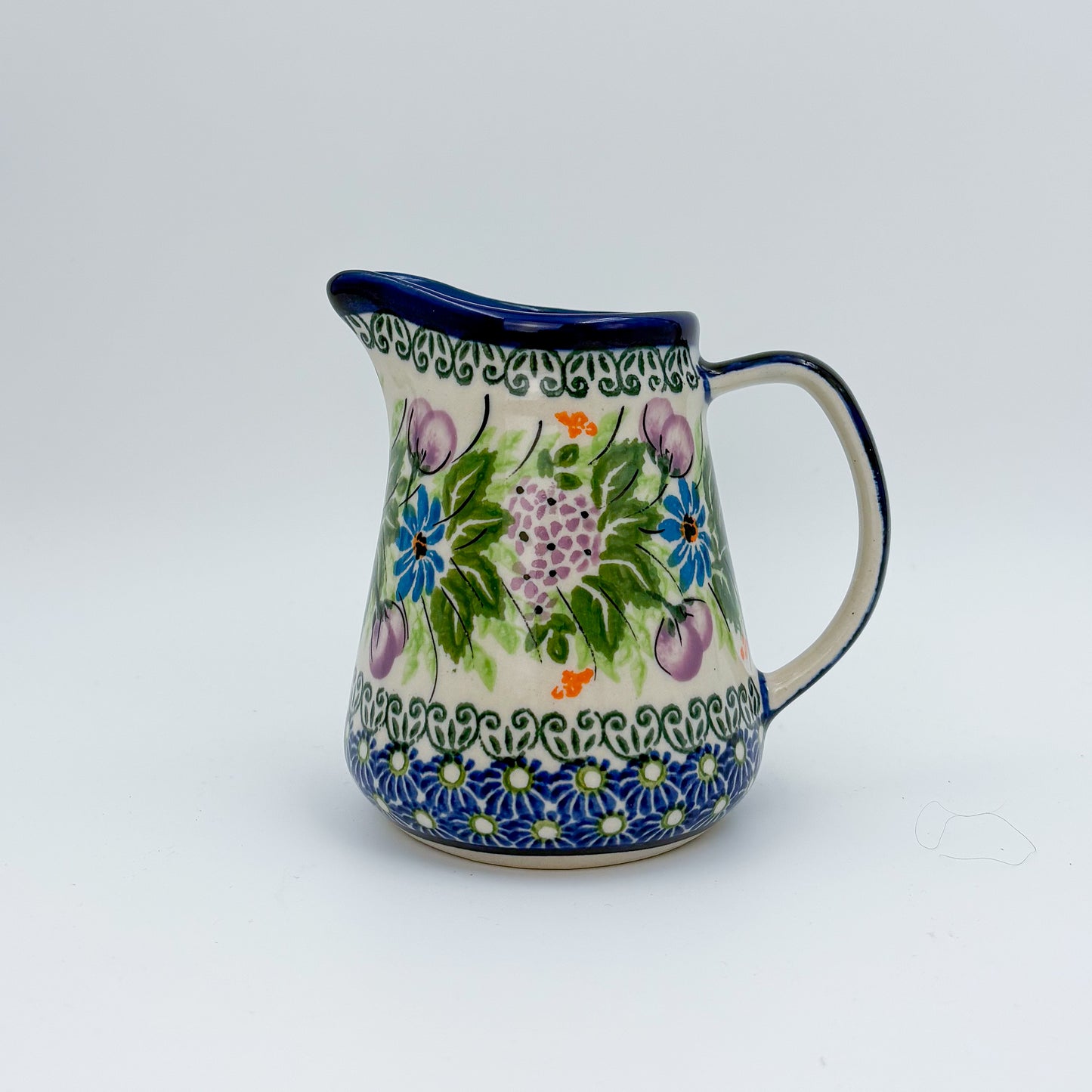 8 oz Pitcher/Creamer.  UNIKAT Floral Garden Design