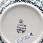 9”  Pasta Bowl.  Hand crafted Polish pottery stoneware: UNIKAT Maraschino Design
