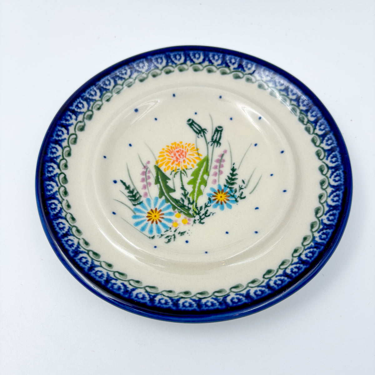 Round Butter/Cheese Covered Dish: UNIKAT Songbird Design