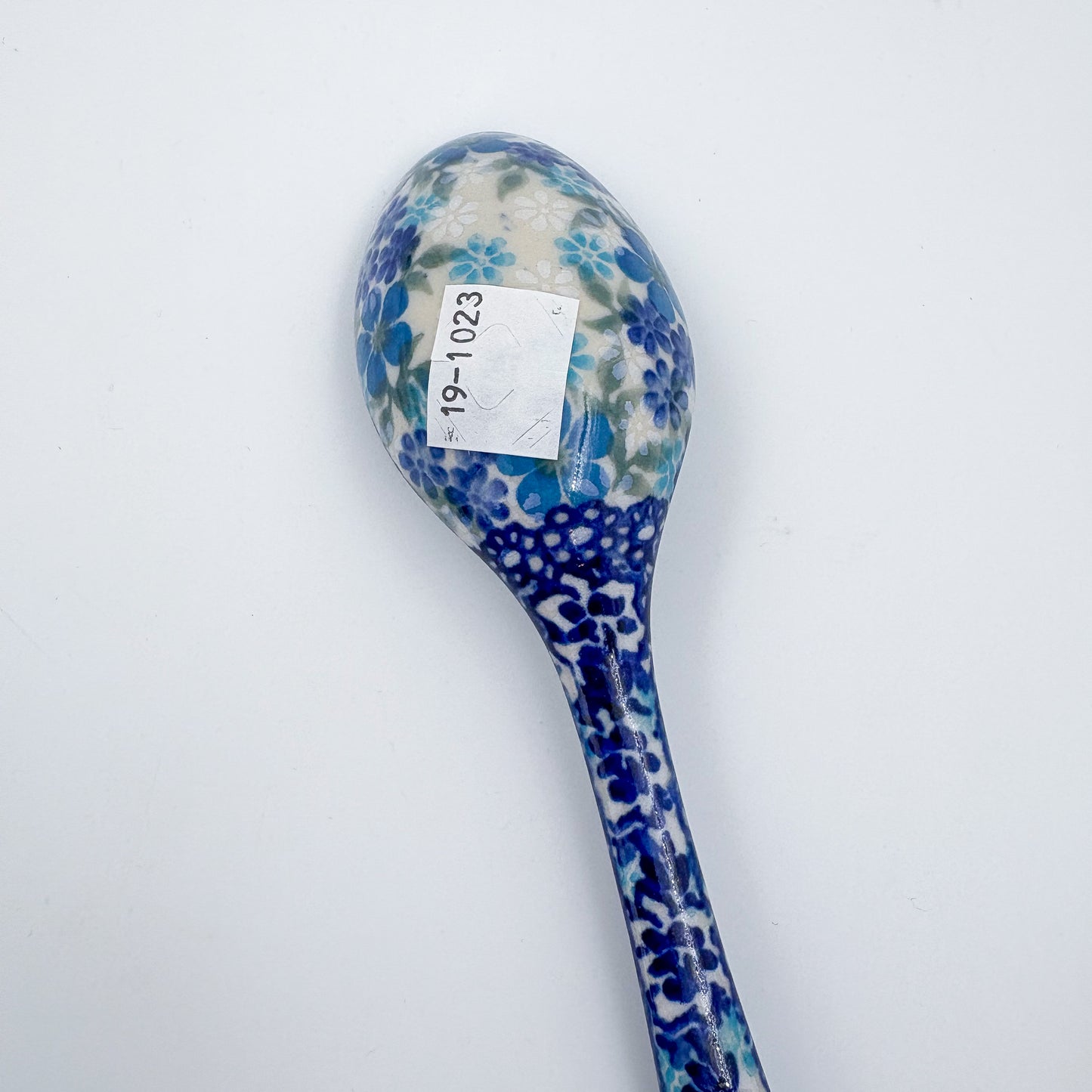 Spoon Lg 8”.  Handmade Polish pottery.