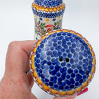 5” Salt and Pepper Shakers.  Handmade Polish pottery.  UNIKAT Mushrooms