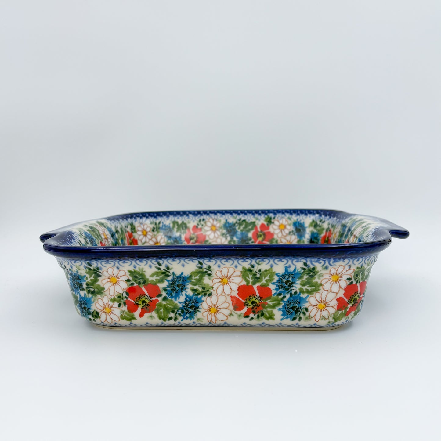 9” Lasagna Baker Handmade in Poland.  UNIKAT Wildflower