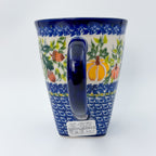 Back view of Harvest Fields mug showing handle