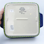 9” Lasagna Baker Handmade in Poland.  UNIKAT Wildflower Meadow Design