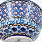 UNIKAT Cobalt Poppies bowl, bottom stamp signed J. Chyla Ceramika Artystyczna Boleslawiec Unikat