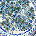 11” Plate.  Hand crafted Polish pottery stoneware: UNIKAT Evangeline Design