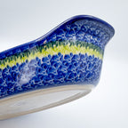 13" Oval Boat with Handles handmade in Poland. UNIKAT Bluebell Meadow Design