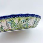 9.6” Pie Baker Handmade in Poland.  UNIKAT Ducks on the Run