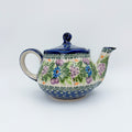 25 oz  Fruti Teapot.  Handcrafted Pottery in Poland. UNIKAT Floral Garden Design