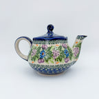 25 oz  Fruti Teapot.  Handcrafted Pottery in Poland. UNIKAT Floral Garden Design