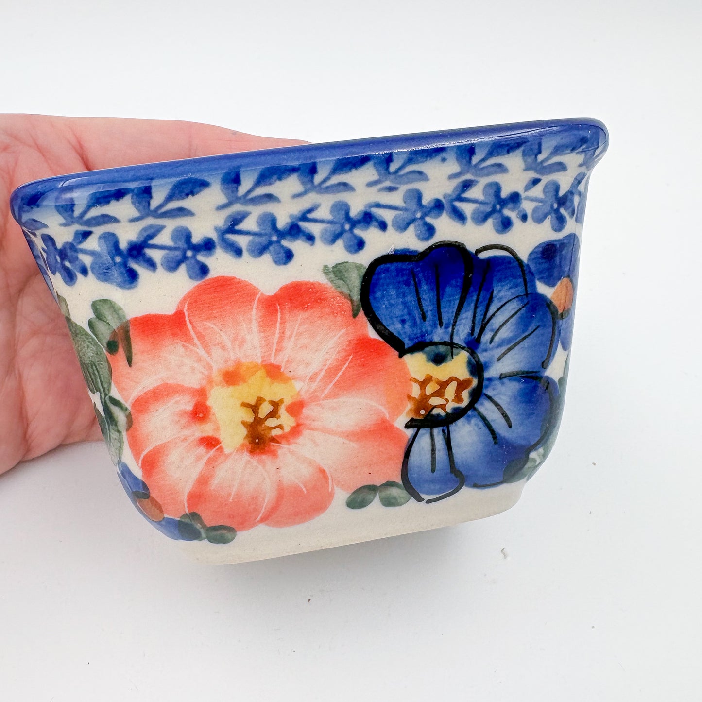 3" Sugar Packet Holder. UNIKAT Poppy Trio Pattern