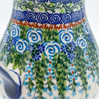 37 oz. Pitcher.  Hand painted Polish pottery stoneware UNIKAT Whispering Ferns
