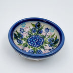 Small Set 3 stacking Bowls.  Hand crafted Polish pottery stoneware:  UNIKAT Blueberry Design