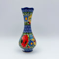 Swirl Vase 6.5”. Handmade Polish pottery.  UNIKAT Garden Poppy