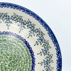 10” Plate.  Hand crafted Polish pottery stoneware: UNIKAT Wisteria Design