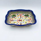 8” Rectangular Fala Baker.  Handmade in Poland.  UNIKAT Candyland