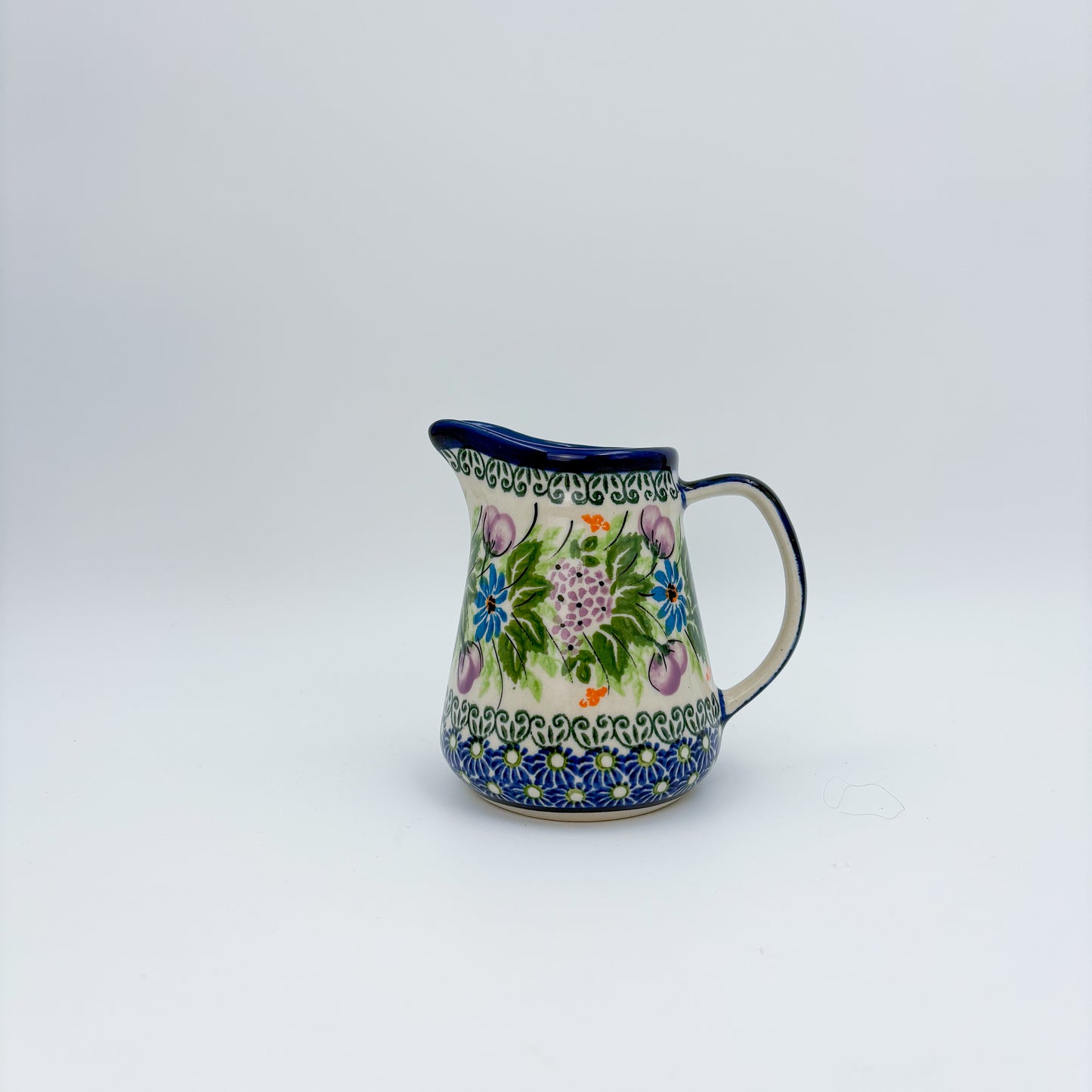 8 oz Pitcher/Creamer.  UNIKAT Floral Garden Design