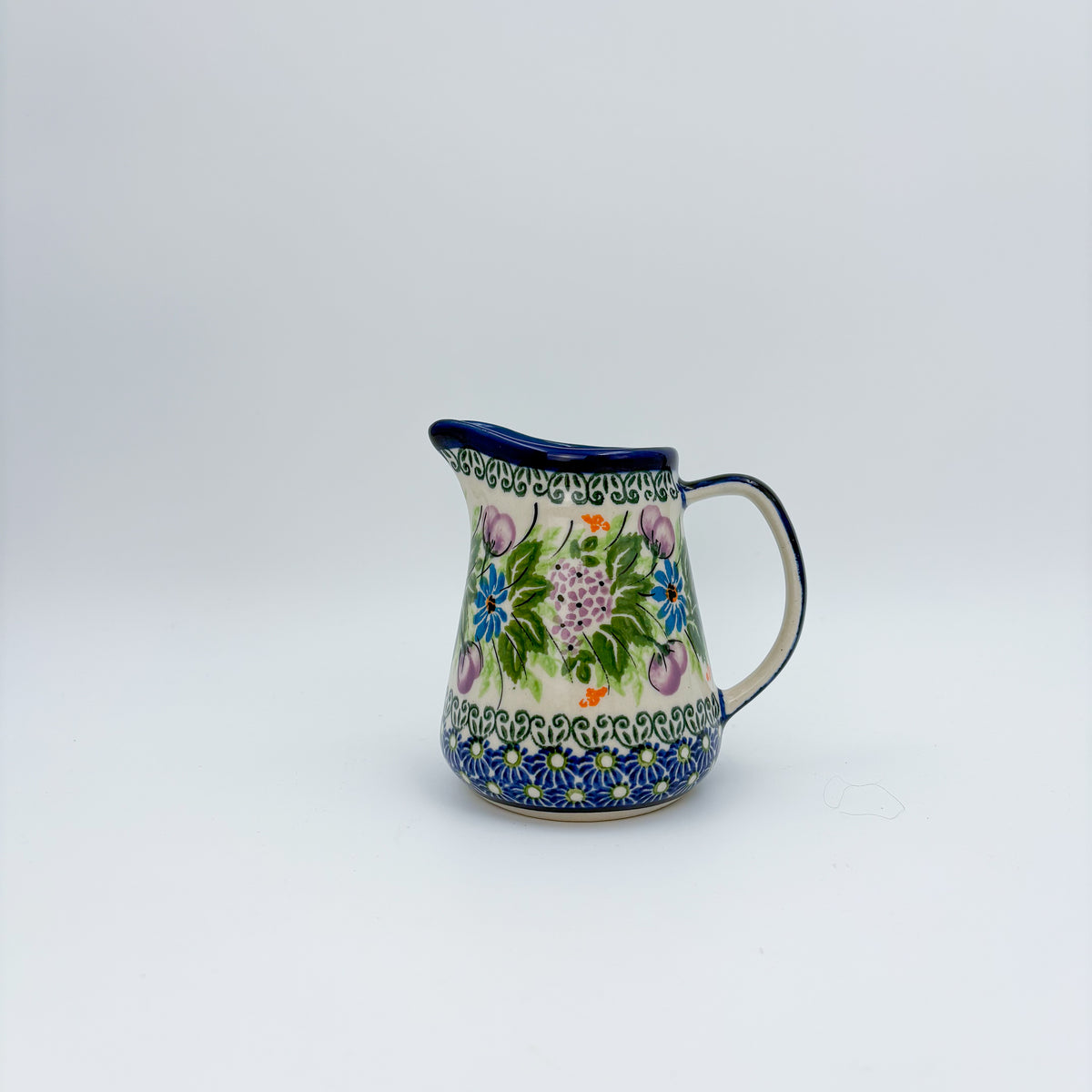 8 oz Pitcher/Creamer.  UNIKAT Floral Garden Design