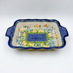 11.6" Baker Ada with Handles. Handmade in Poland.  UNIKAT Songbird Garden Design