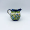 6 oz Kubus Creamer. Handcrafted in Poland UNIKAT Bluebell Meadow
