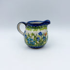 6 oz Kubus Creamer. Handcrafted in Poland UNIKAT Bluebell Meadow
