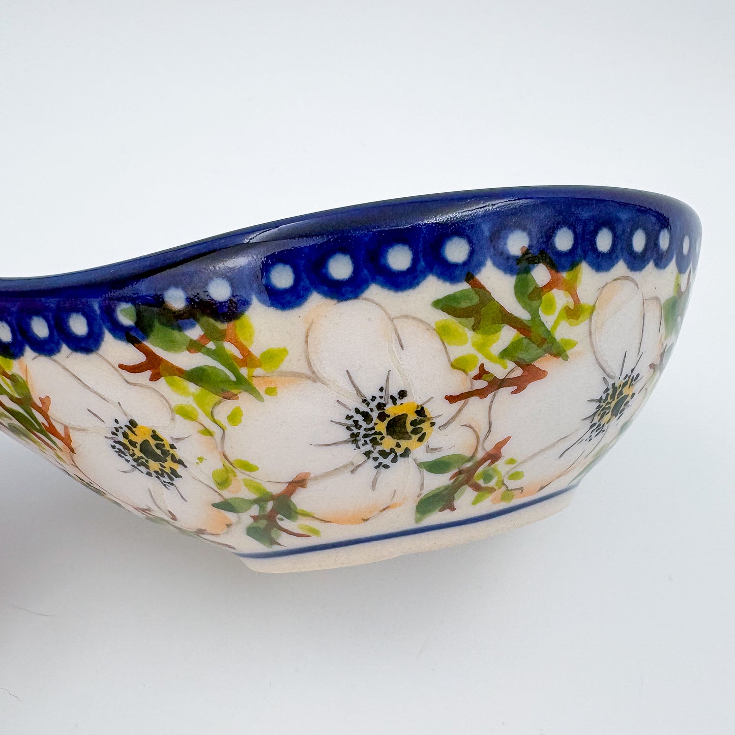 Spoon Stand.  Handmade Polish pottery.  UNIKAT Alpine Poppy