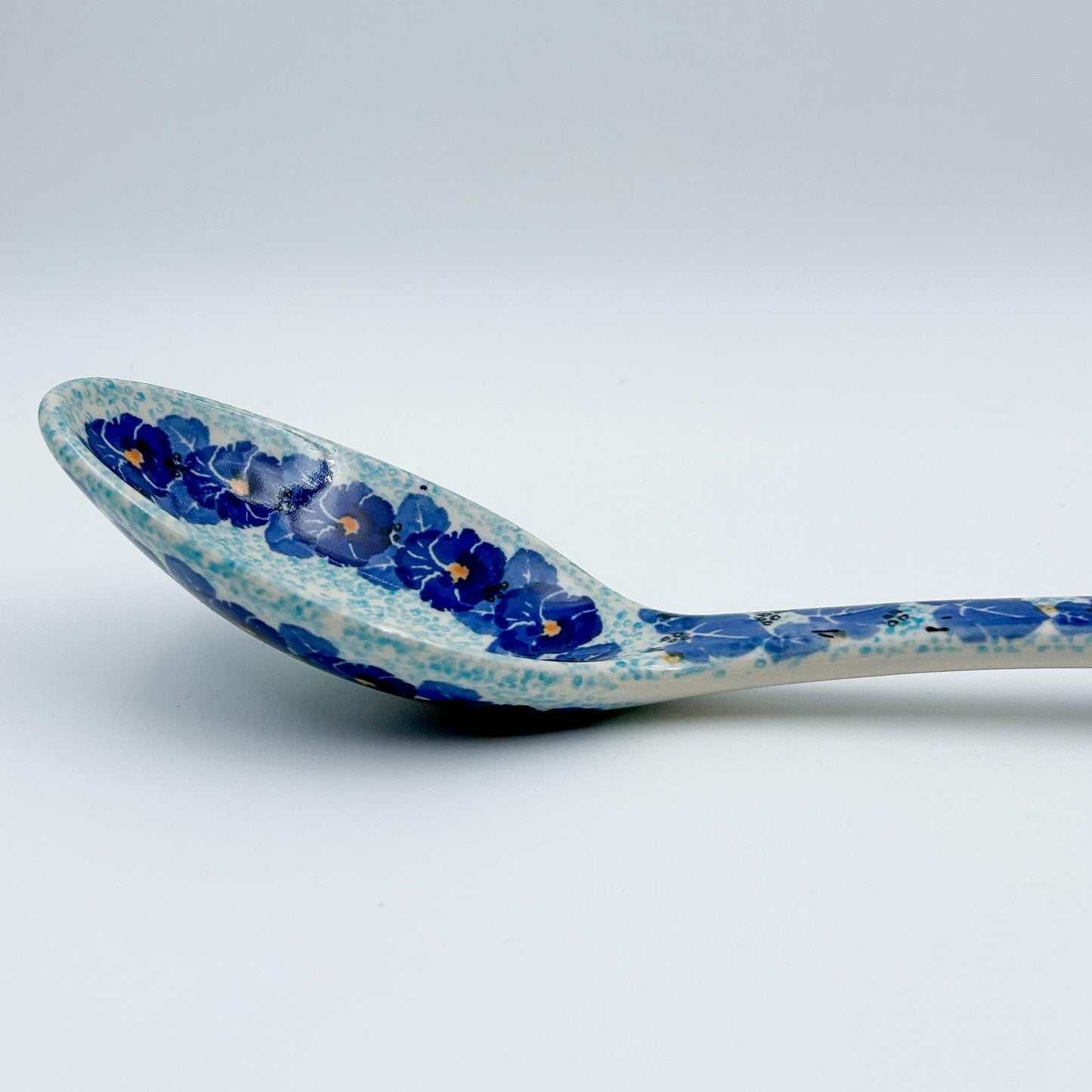 Spoon  13”.  Handmade Polish pottery.  UNIKAT Deep Winter Pattern