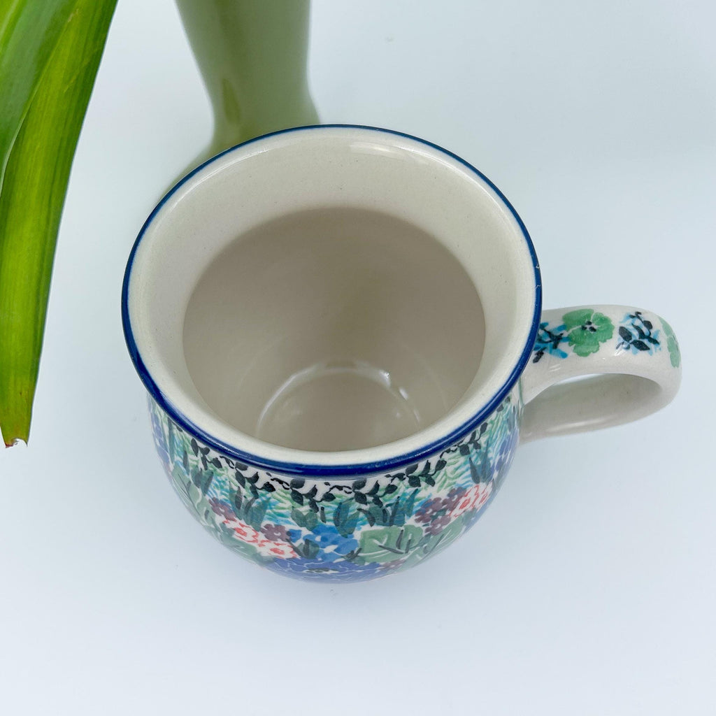 12 oz Polish Pottery floral bubble mug is made by talented artisans from Poland