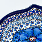 8 point blue floral platter in the Unikat Cobalt Poppies pattern