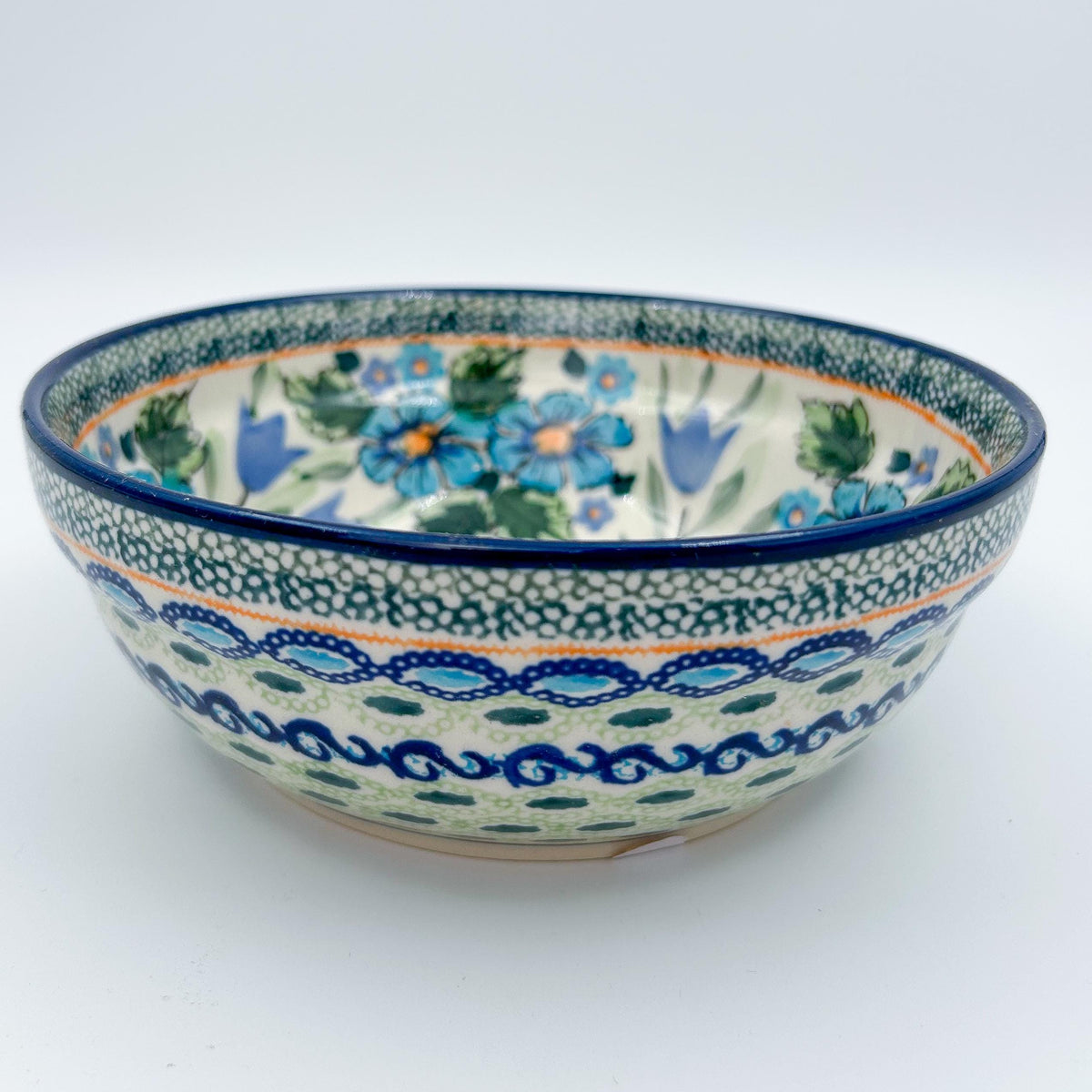 Evangeline bowl on white background, front view