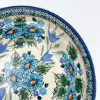 Close-up angled view of floral detail on Evangeline bowl