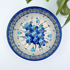  7” Farm Bowl in the UNIKAT Blue Pansy 