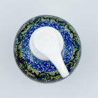 Soap Dispenser 5”.  Handmade Polish pottery.  UNIKAT Splendid Morning Glow