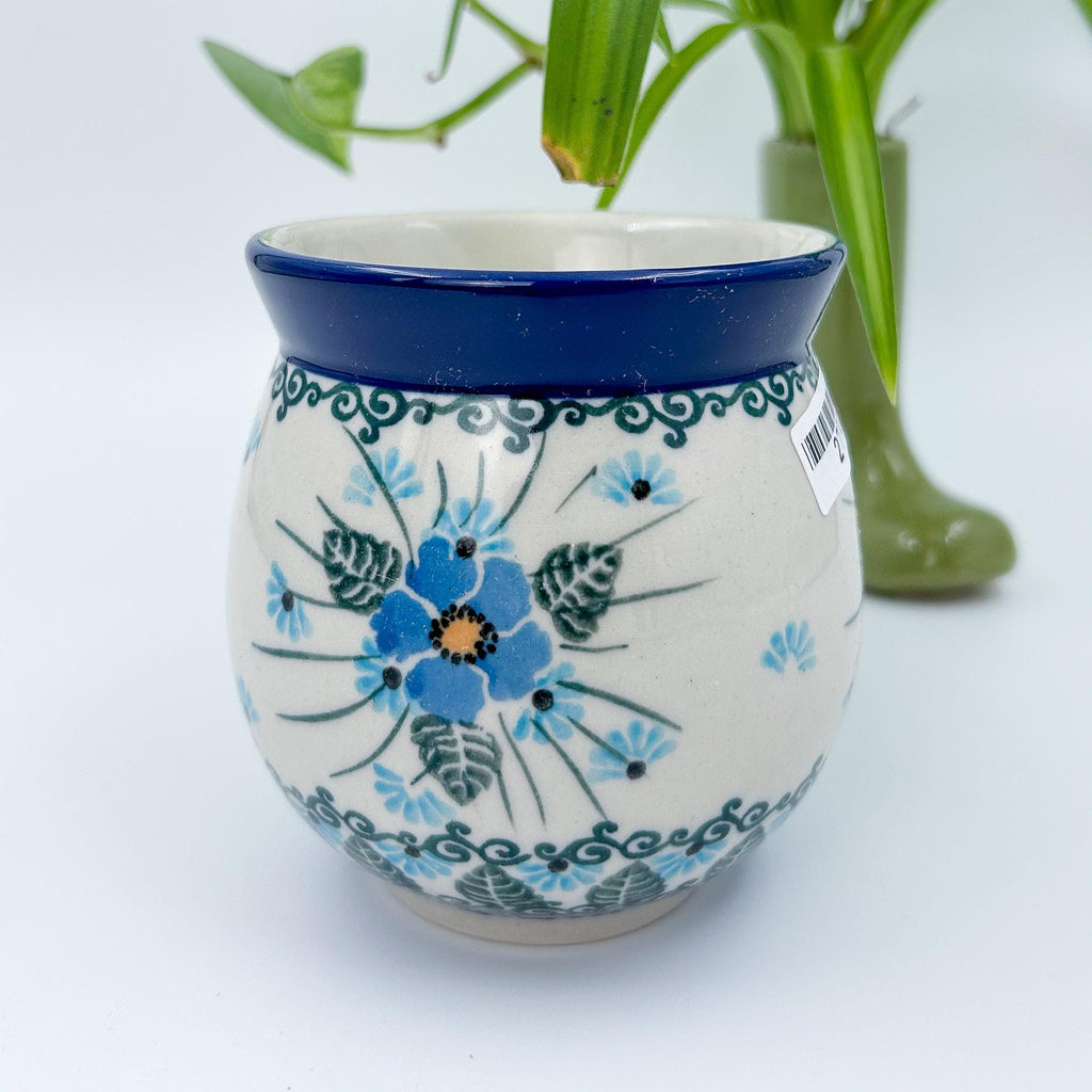 Forget Me Not bubble mug on white background, straight-on front view