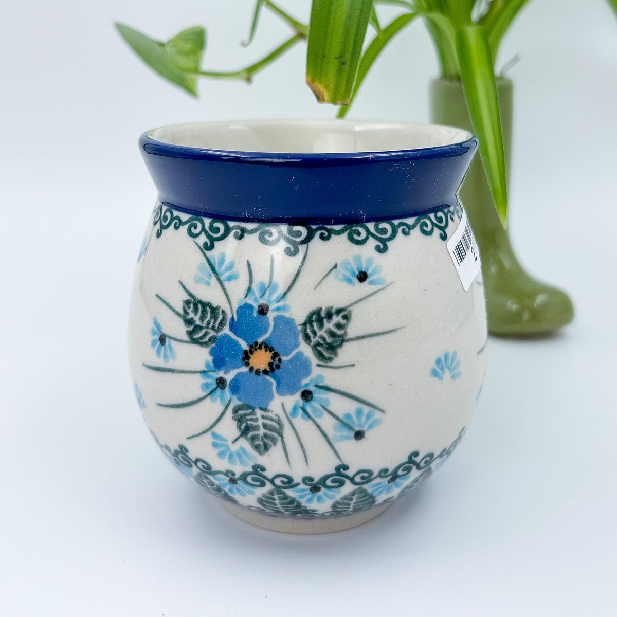 Forget Me Not bubble mug on white background, straight-on front view