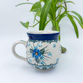 Forget Me Not bubble mug on white background, front view