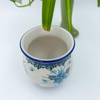Top-down view into Forget Me Not bubble mug showing interior