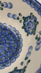 6.57” blue floral stacking bowl: Blue Poppies pattern